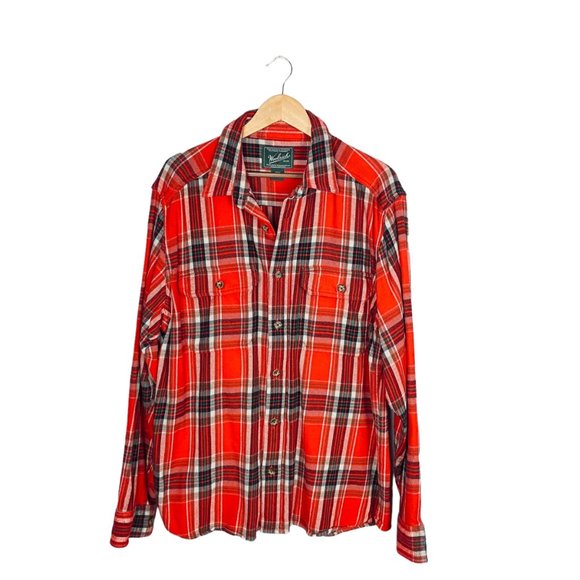 Woolrich Other - Woolrich Mens Shirt Size Large Red Plaid Buttons Up Long Sleeve Collared Top